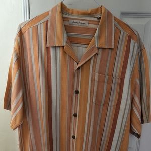 Tommy Bahama Men's Camp Shirt, 100% Silk, Size XL